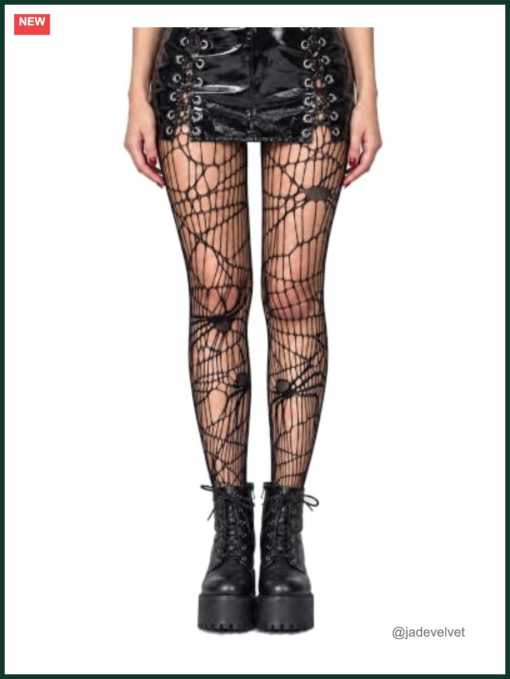 High Waist Fishnet Tights Spider Bat Web Pattern Halloween Costume Gothic